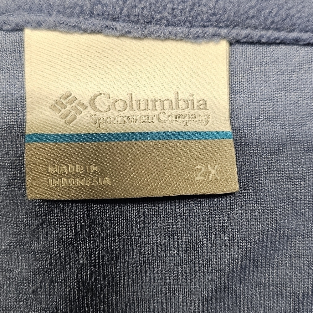 Columbia 1/2 Zip Long Sleeve Quilt Pattern Fleece Pullover Sweatshirt Size 2X - Picture 7 of 11